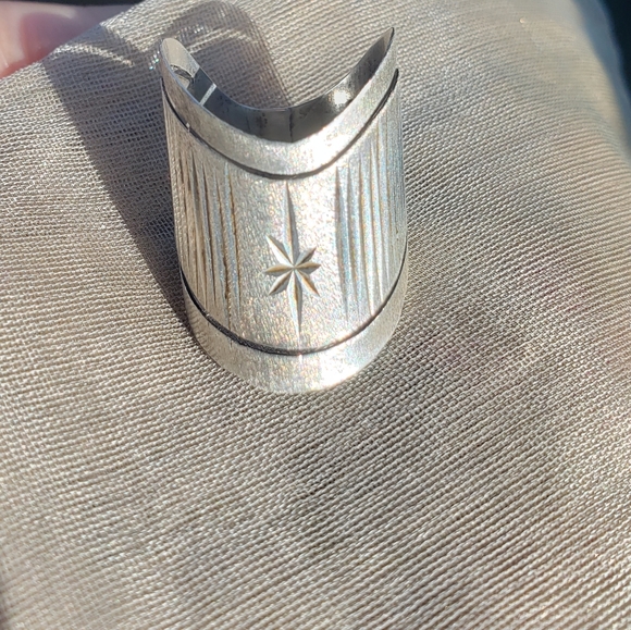 Rare VINTAGE MEXICAN STERLING SILVER 🇲🇽 925 ART DECO RING Star - Picture 2 of 5